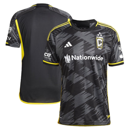 Columbus Crew adidas 2024 VeloCITY Kit  Authentic Patch Jersey - Black