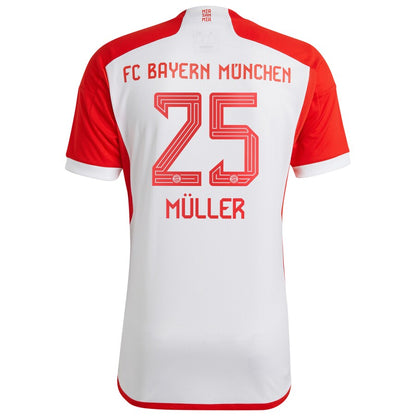 Thomas Müller Bayern Munich adidas 2023/24 Home Jersey - White