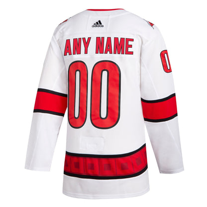 Carolina Hurricanes adidas 2020/21 Away Custom Jersey - White