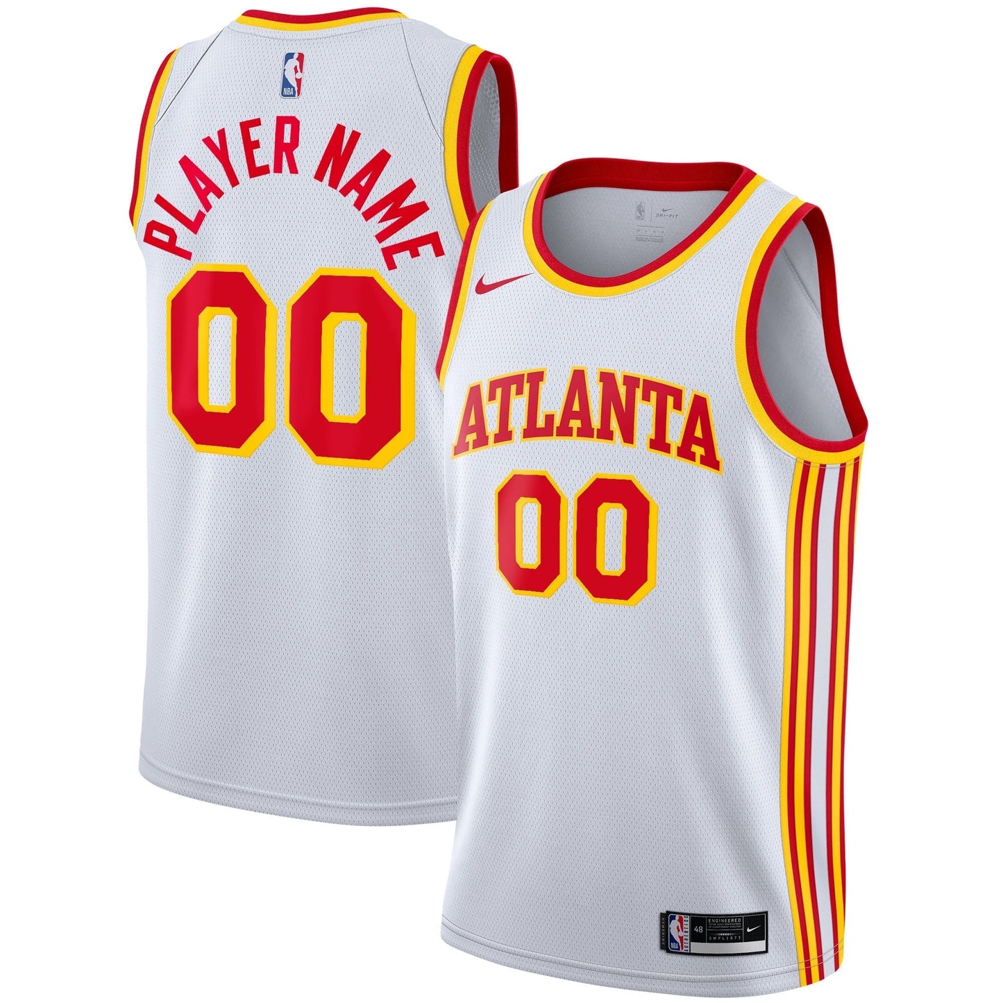 Atlanta Hawks Nike 2020/21 Swingman Custom Jersey - Association Edition - White