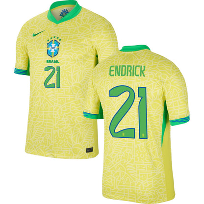 Brazil Home Stadium Jersey 2024 Men`s COPA AMERICA