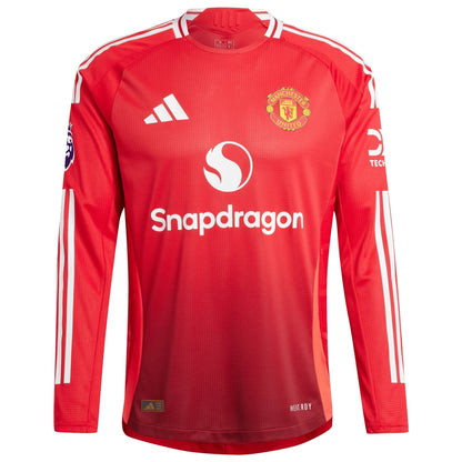 Alejandro Garnacho Manchester United 2024/25 Home Long Sleeve Player Jersey - Red