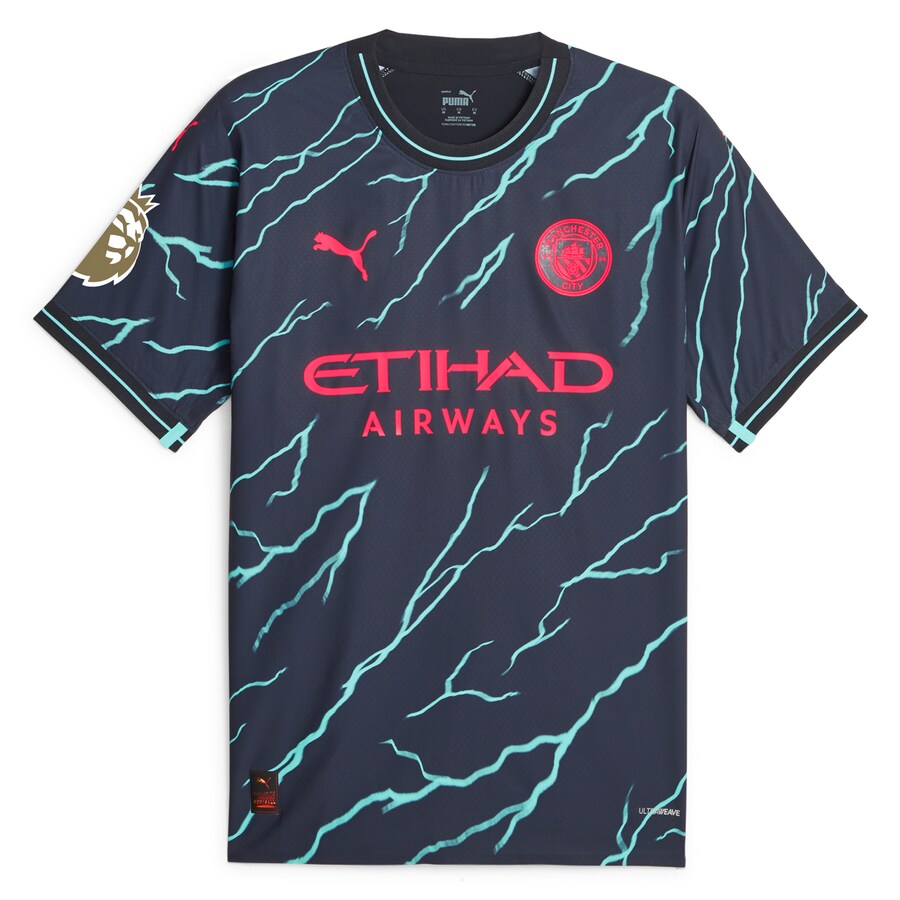 Julián Álvarez Manchester City Puma 2023/24 Third Player Jersey - Navy