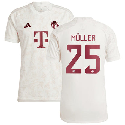 Thomas Müller Bayern Munich adidas 2023/24 Third Jersey - White