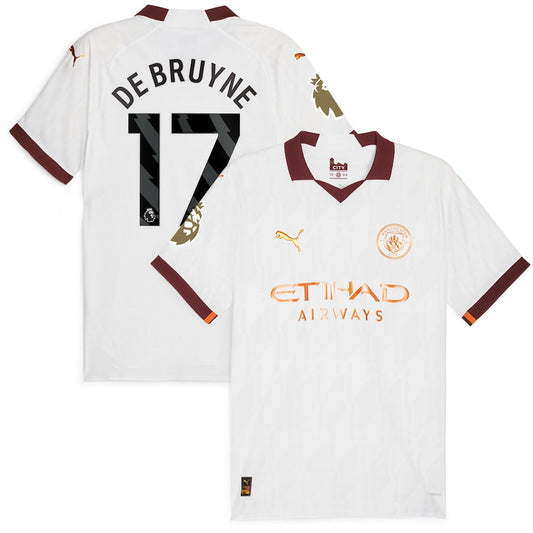 Kevin De Bruyne Manchester City Puma 2023/24 Away Jersey - White