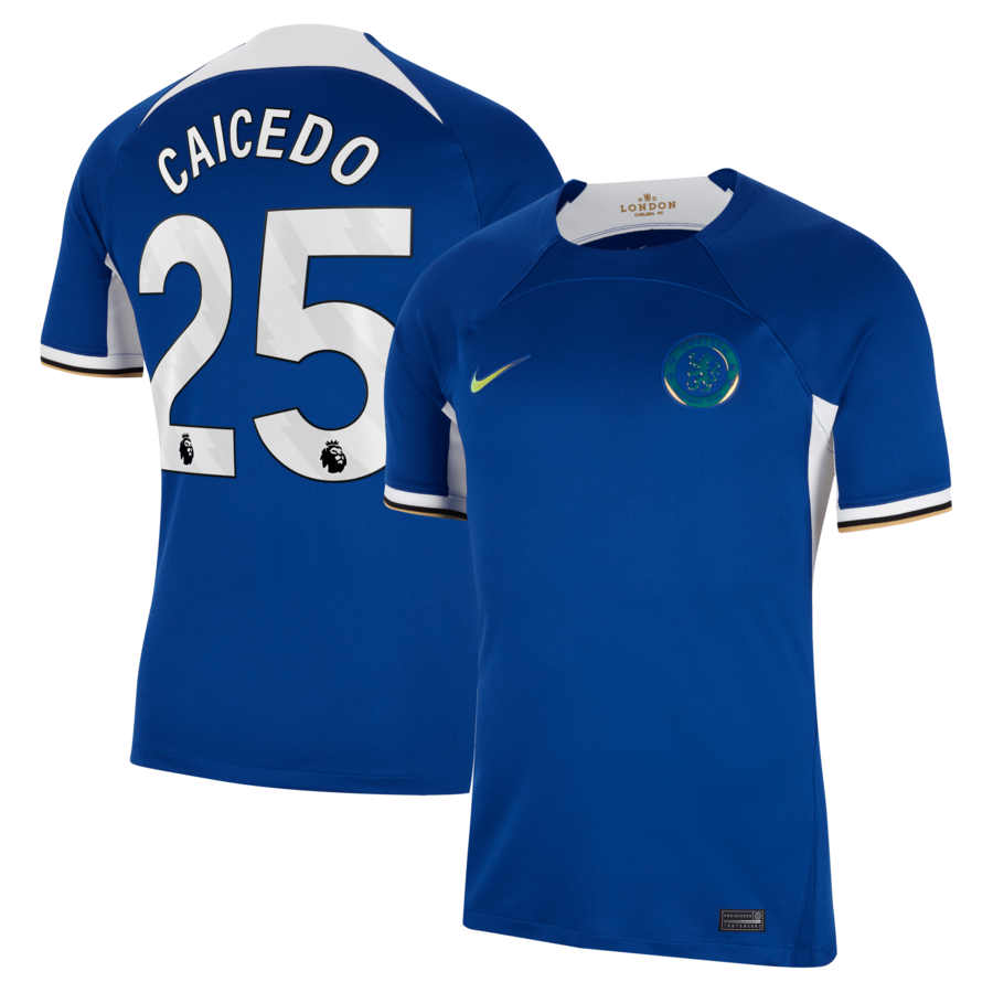 Moisés Caicedo Chelsea Nike 2023/24 Away Stadium  Player Jersey - Navy