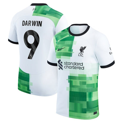 Darwin Núñez Liverpool Nike 2023/24 Away Jersey - White