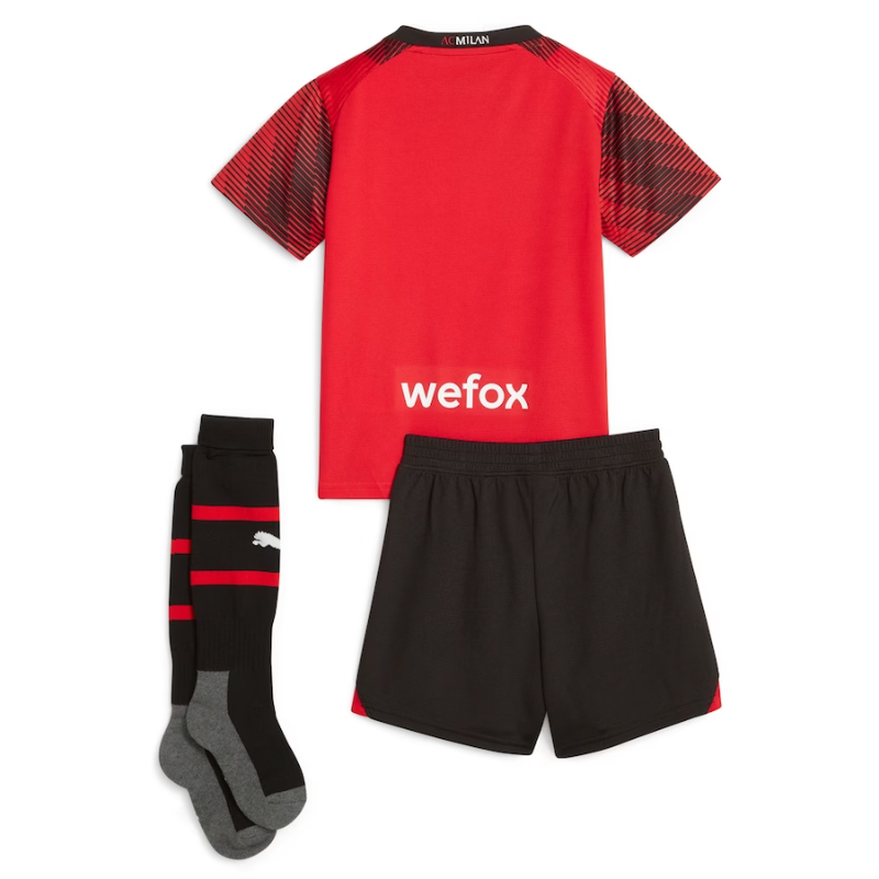 AC Milan Home Kids Kit 2023-24 Puma Custom Jersey - Red