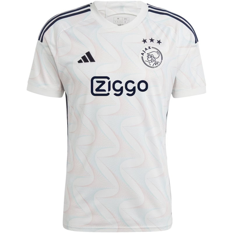 Ajax Away Adidas 2023-24 Custom Jersey - White