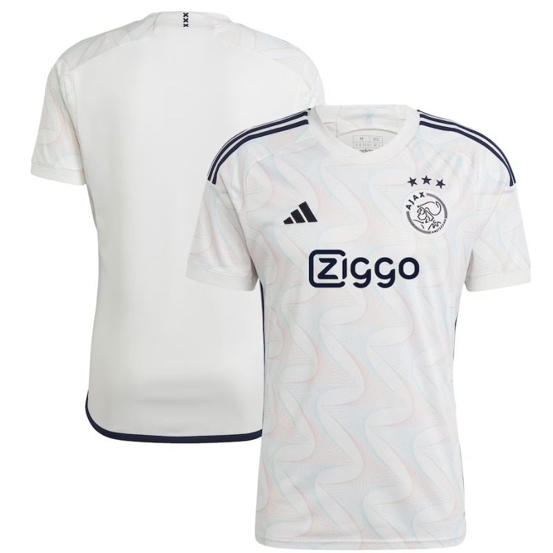 Ajax Away Adidas 2023-24 Custom Jersey - White