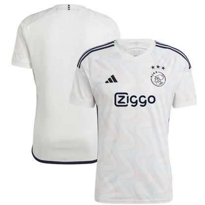 Ajax Away Adidas 2023-24 Custom Jersey - White