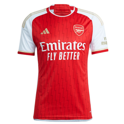 Arsenal Team 2023-24 with Saliba 12 printing Jersey - Red