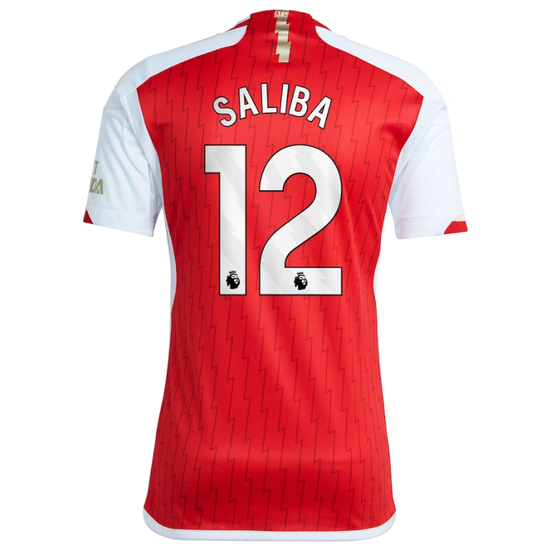 Arsenal Team 2023-24 with Saliba 12 printing Jersey - Red