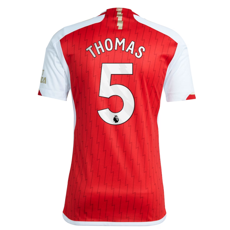 Arsenal Team 2023-24 with Thomas 5 printing Jersey - Red