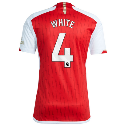 Arsenal Team 2023-24 with White 4 printing Jersey - Red