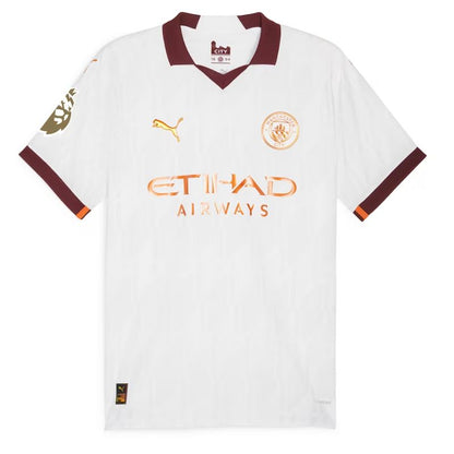 Kevin De Bruyne Manchester City Shirt 2023/24 Away Jersey - White