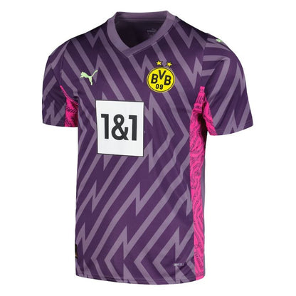 Borussia Dortmund 2023/24 Short Sleeve Goalkeeper Custom Jersey - Purple