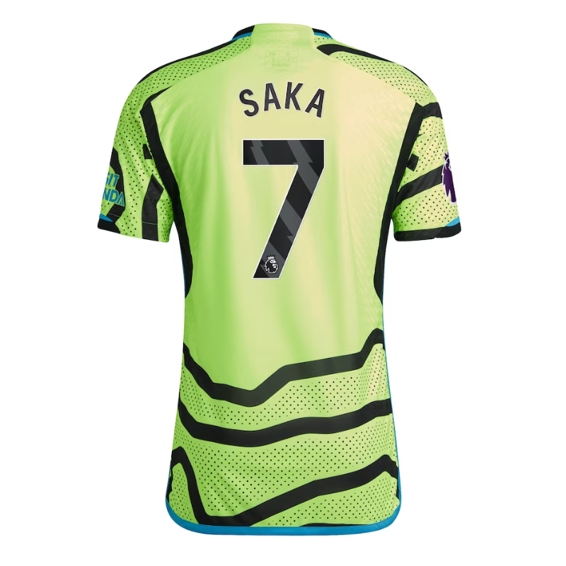 Bukayo Saka Arsenal Shirt 2023/24 Away Player Jersey - Yellow