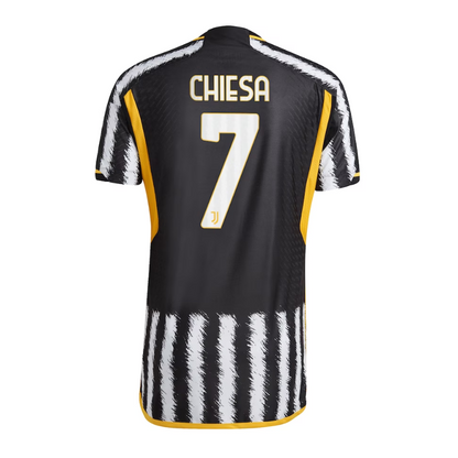 Federico Chiesa Juventus Shirt 2023/24 Home Player Jersey - Black