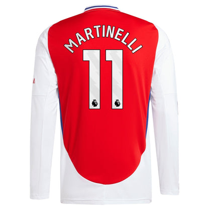 Gabriel Martinelli Arsenal adidas 2024/25 Home Long Sleeve Player Jersey – Red