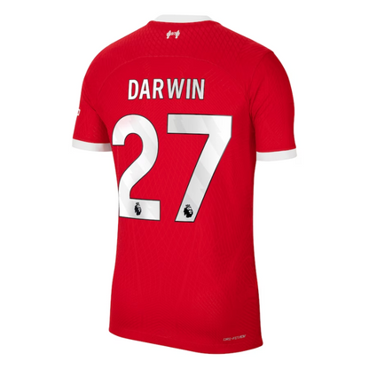 Liverpool Home Shirt - 2023-24 with Darwin 27 printing - Red