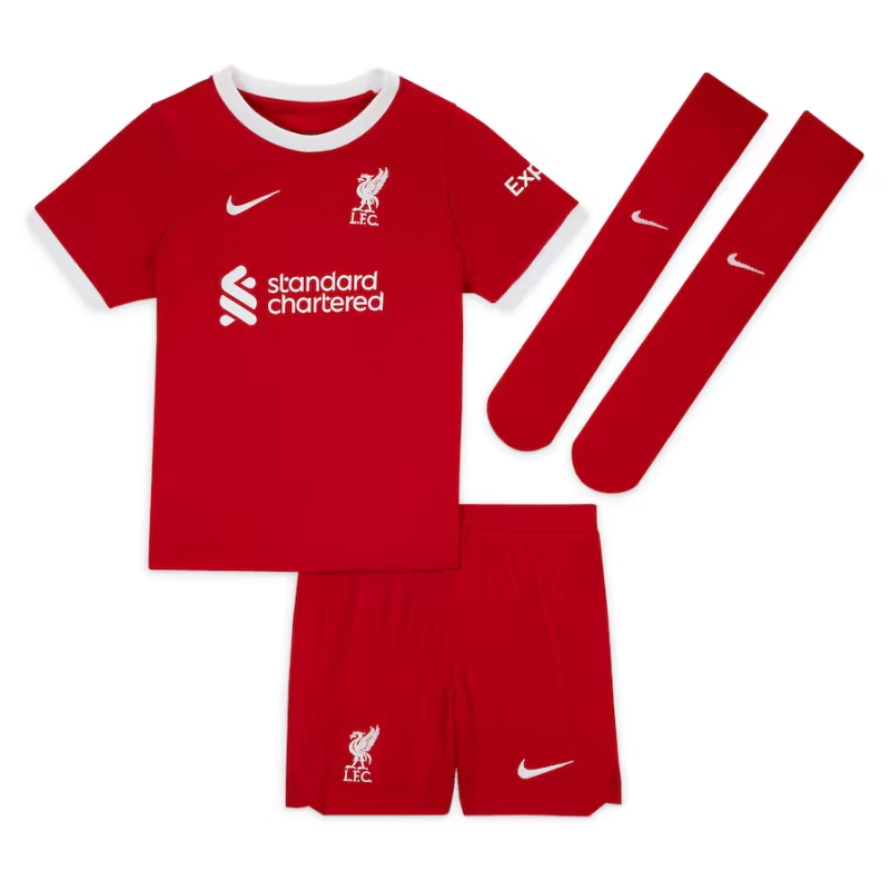 Liverpool Home Kit - 2023-24 - Little Kids Custom Jersey - Red