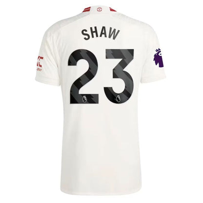 Luke Shaw Manchester United 2023/24 Third Player Jersey - White