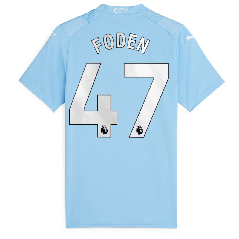 Manchester City Home Shirt 2023-24 - Foden 47 printing Jersey - Blue