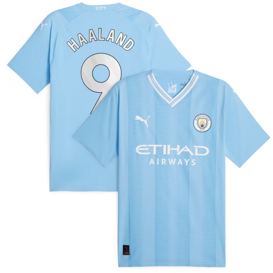 Manchester City Home Puma 2023-24 Jersey Haaland 9 printing - Blue