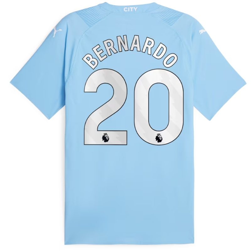 Manchester City Home Shirt 2023-24 with Jersey Bernardo 20 printing - Blue