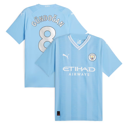 Manchester City Team 2023-24 with Jersey Gündogan 8 printing - Sky Blue