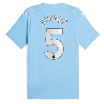 Manchester City Team 2023-24 withJersey Stones 5 printing - Sky Blue