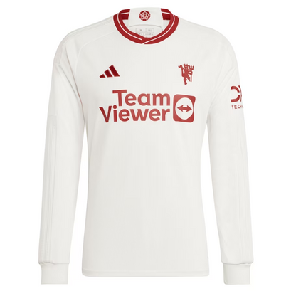 Manchester United 2023/24 Third Long Sleeve Custom Jersey - White