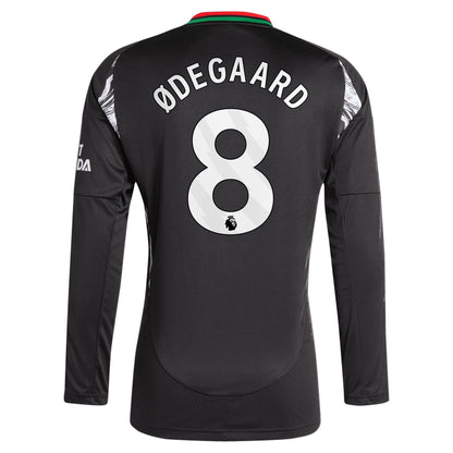 Martin Odegaard Arsenal adidas 2024/25 Away Long Sleeve Player Jersey - Black