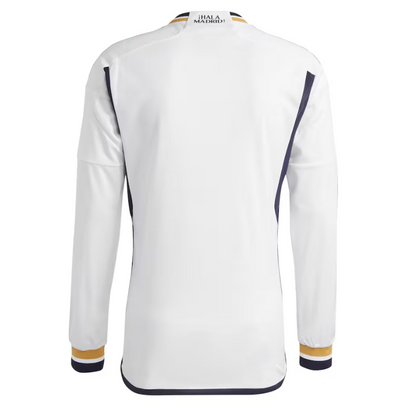 Real Madrid Home Adidas 2023-24 - Long Sleeve Custom Jersey - White