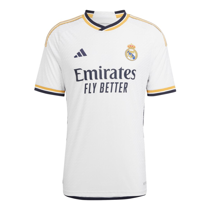 Real Madrid Home Adidas 2023-24 with Valverde 15 printing Player Jersey- White