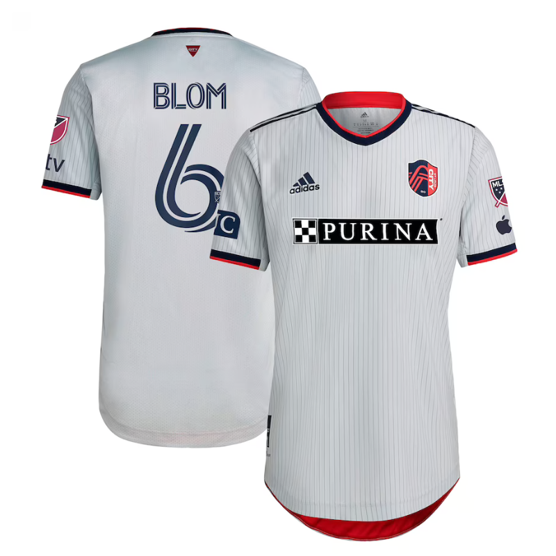 St. Louis City SC Njabulo Blom Shirt 2023/24 Player Jersey - Gray