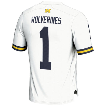 #1 Michigan Wolverines GameDay Greats College Football Playoff 2023 National Champions Lightweight Fashion Jersey - White