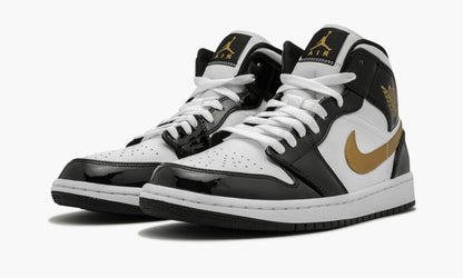 Air Jordan 1 Mid SE “Black Gold Patent Leather”