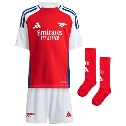 Arsenal adidas Home Minikit 2024-25 Kids Custom Jersey - Red