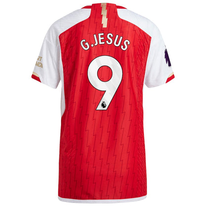 Gabriel Jesus Arsenal adidas 2023/24 Home Player Jersey - Red