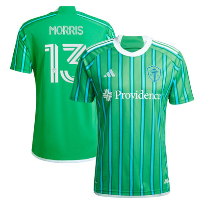 Jordan Morris Seattle Sounders FC adidas 2024 The Anniversary Kit  Player Jersey – Green