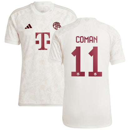 Kingsley Coman Bayern Munich adidas 2023/24 Third Jersey - White