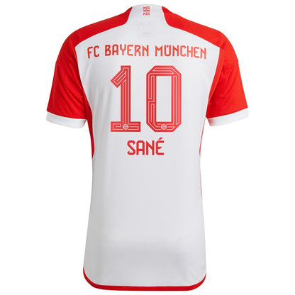 Leroy Sané Bayern Munich adidas 2023/24 Home Jersey - White