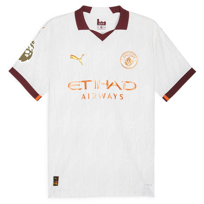 Julián Álvarez Manchester City Puma 2023/24 Away Player Jersey - White