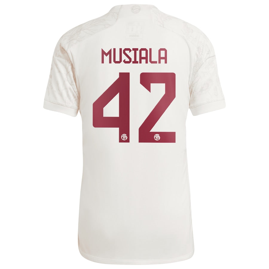 Jamal Musiala Bayern Munich adidas 2023/24 Third Jersey - White