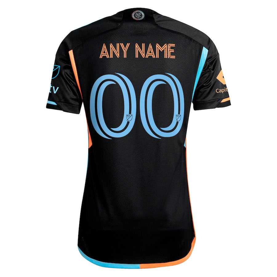 New York City FC adidas 2024 24/7 Kit Authentic Custom Jersey – Black