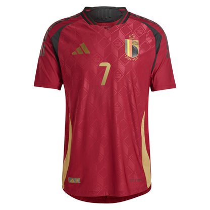 Kevin De Bruyne Belgium National Team adidas 2024 Home Player Jersey - Burgundy