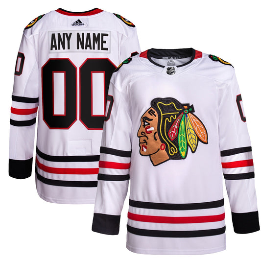 Chicago Blackhawks adidas Away Primegreen Custom Jersey - White