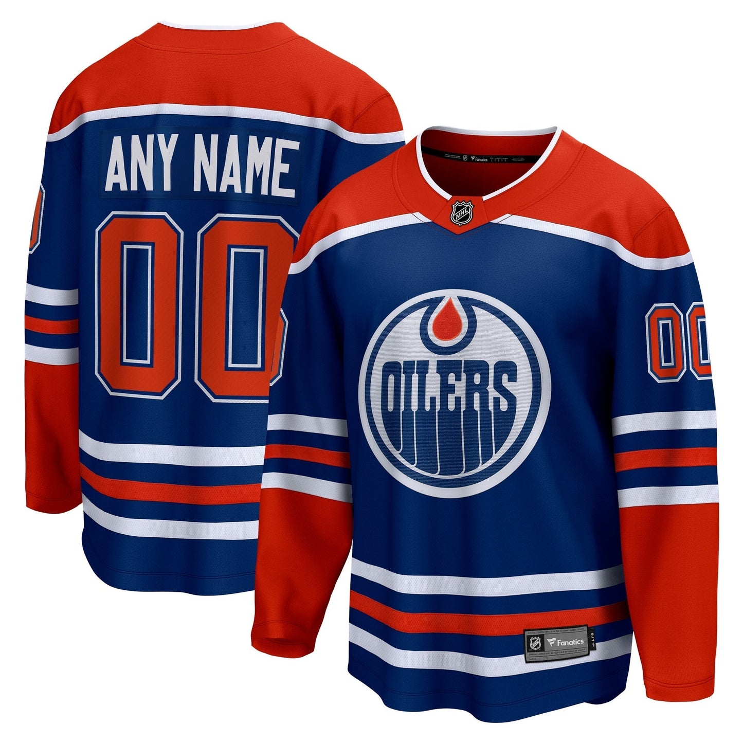 Edmonton Oilers Fanatics Home Breakaway Custom Jersey - Royal